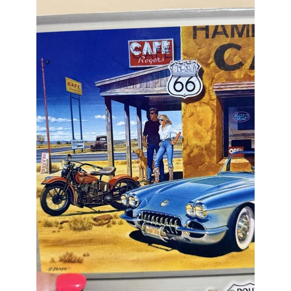 MasterPieces Cruisin' Route 66 Hamburger Cafe 1000 Piece Puzzle - Complete